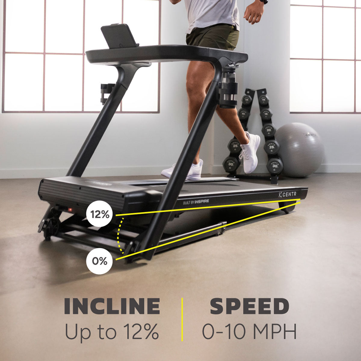 Centr Runr Folding Treadmill