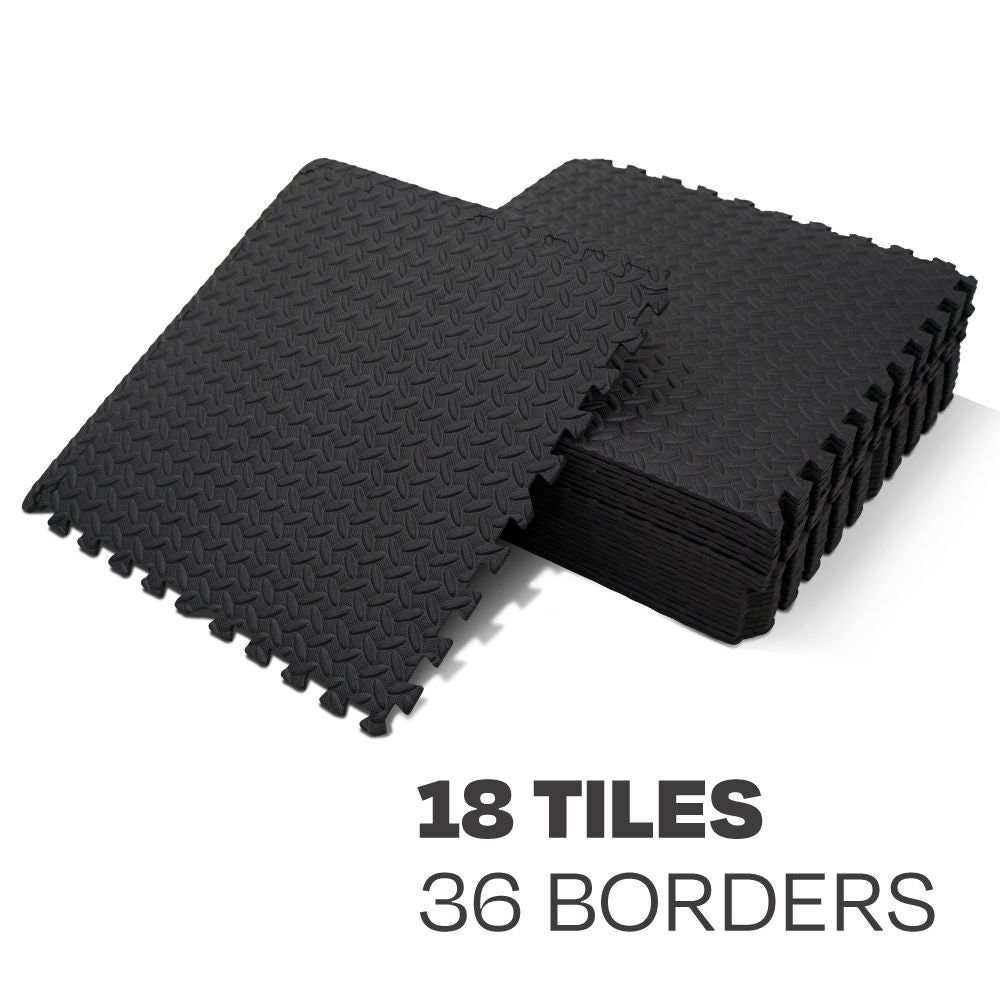 Mega Premium Gym Mat Set - 18 pieces