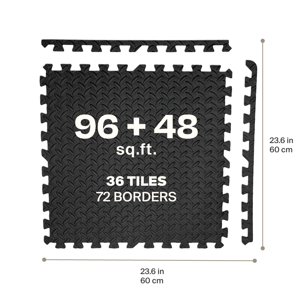 Mega Premium Gym Mat Set - 36 pieces