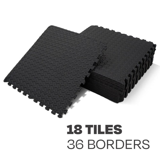 Mega Premium Gym Mat Set - 18 pieces