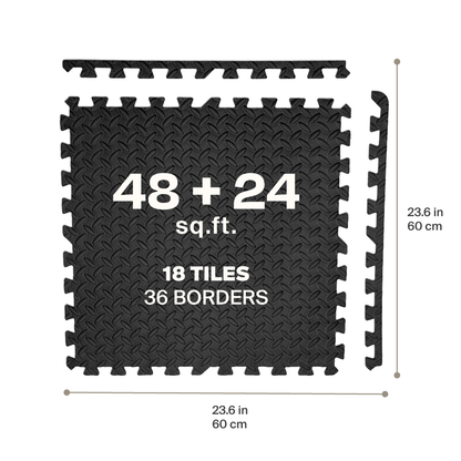Mega Premium Gym Mat Set - 18 pieces