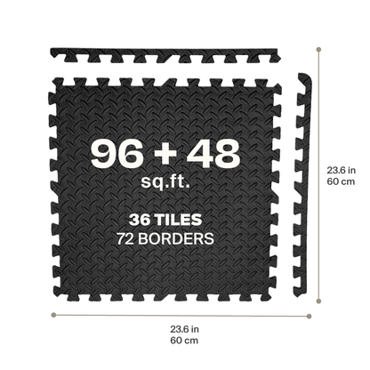 Mega Premium Gym Mat Set - 36 pieces